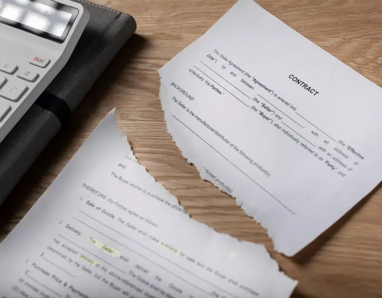 a piece of paper with a torn edge