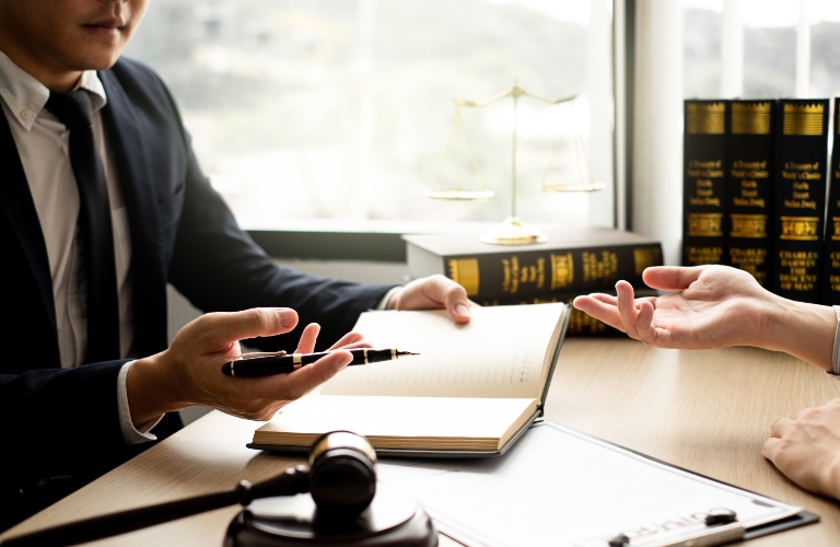 The lawyer and client