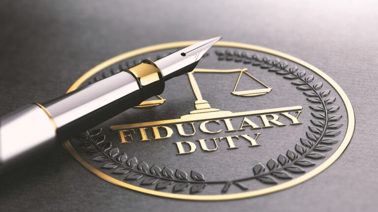 Fiduciary Duty stamp and pen