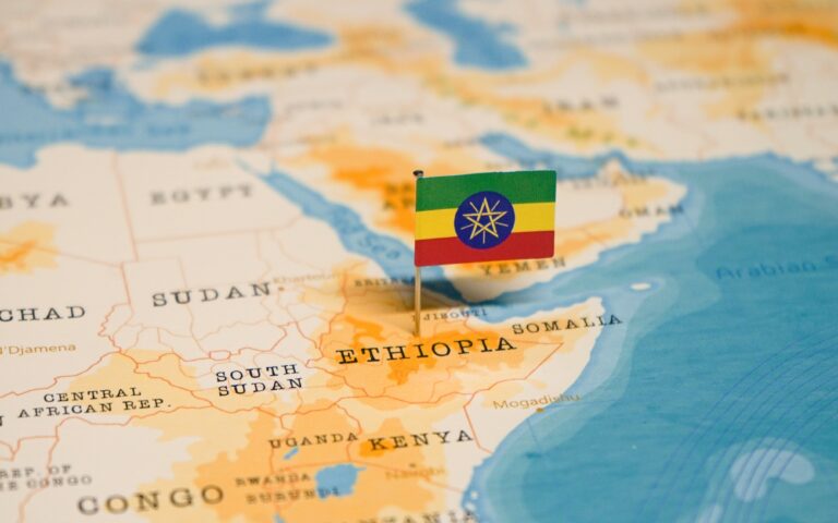 Ethiopia on the map